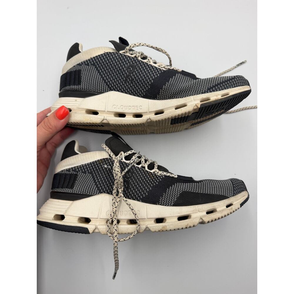 On Cloudnova black sneakers womens 6.5
